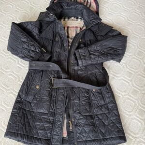 Burberry Brit Black and Cream Quilted Jacket Black